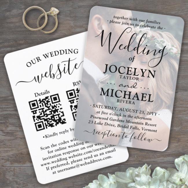 Small & Chic Qr All-in-one Photo Overlay Wedding