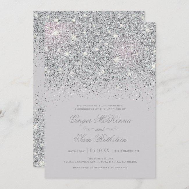 Sparkling Silver Glitter Wedding