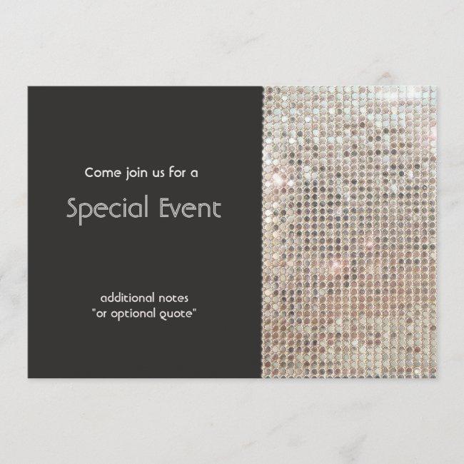 Sparkly Silver Sequins Festive Fun Party