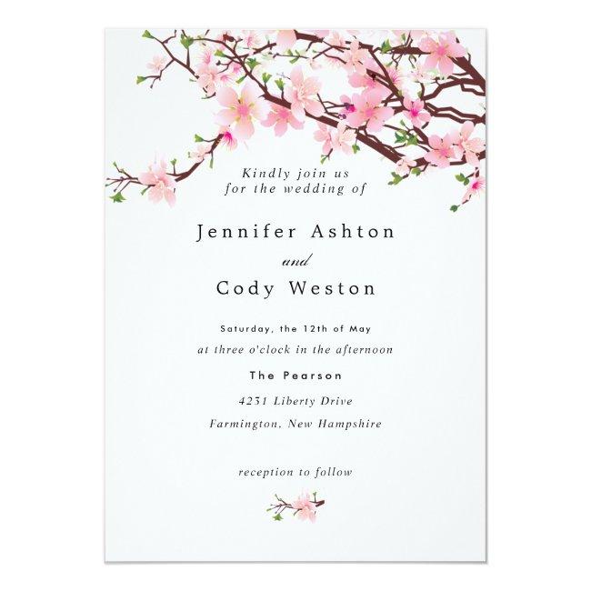 Spring Cherry Blossoms Pale Pink White Wedding