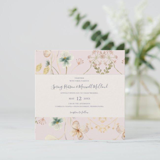 Spring Wildflower | Blush Square Wedding