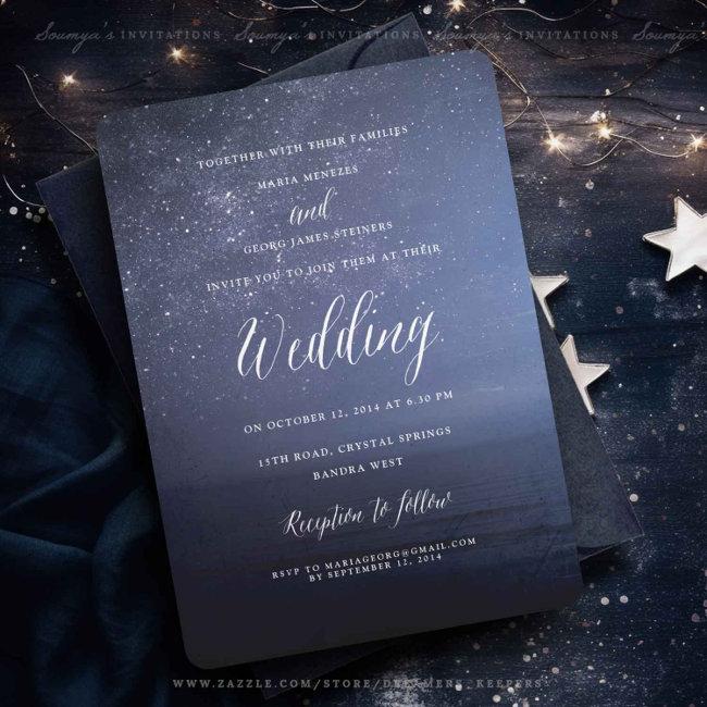 Starry Night Celestial Stars Wedding