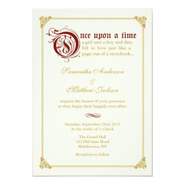 Storybook Fairytale Wedding  -red/gold