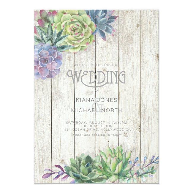 Succulents And Rustic Wood Wedding Id515