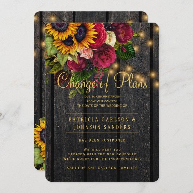 Sunflowers And Roses Fall Wedding Change Of Plans