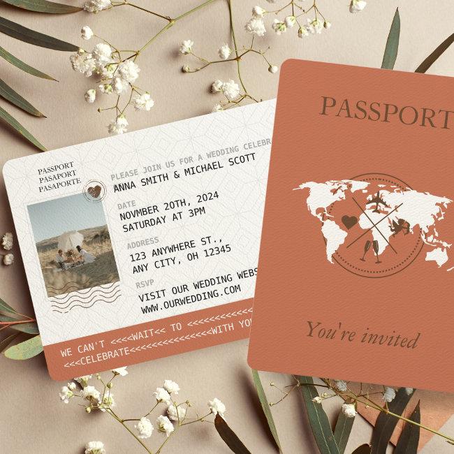 Terracotta Boho Passport Destination Wedding