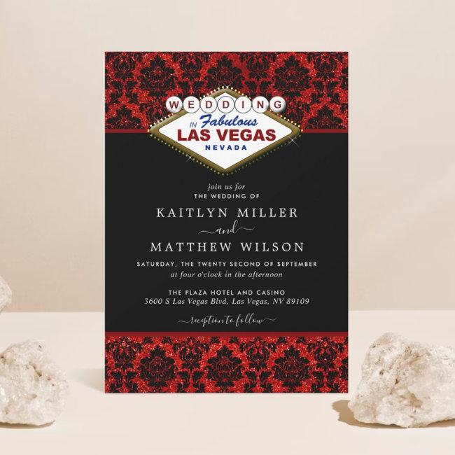 The Glitter Damask Las Vegas Wedding Collection
