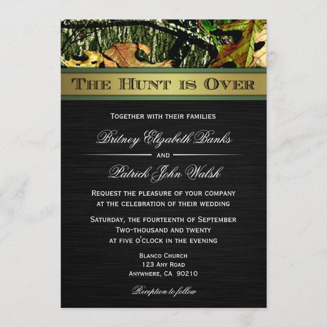 The Hunt Is Over Hunting Camo Wedding