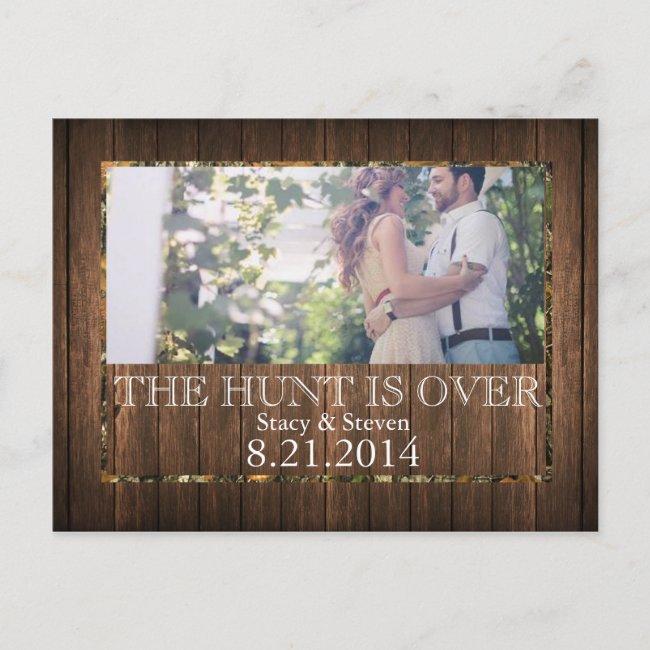 The Hunt Is Over Save The Date Wedding Post