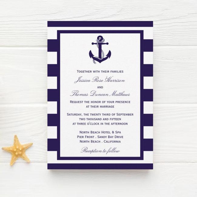 The Nautical Anchor Navy Stripe Wedding Collection