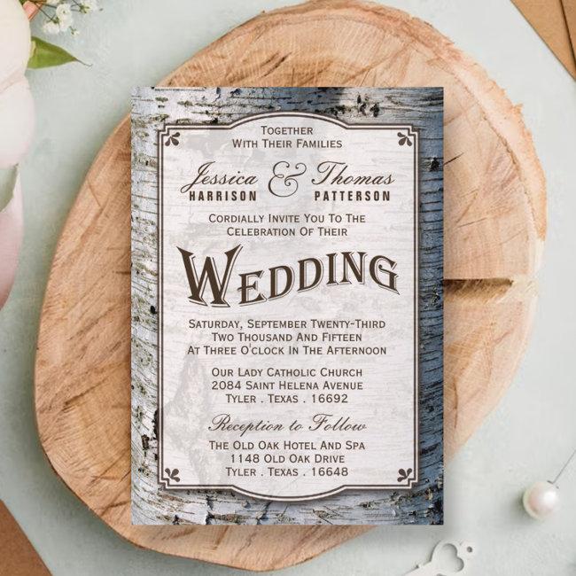 The Rustic Silver Birch Tree Wedding Collection