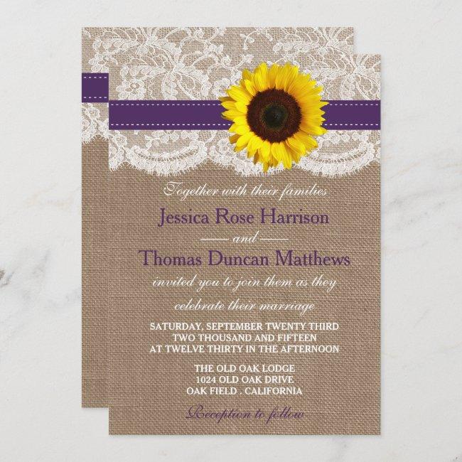 The Rustic Sunflower Wedding Collection - Purple