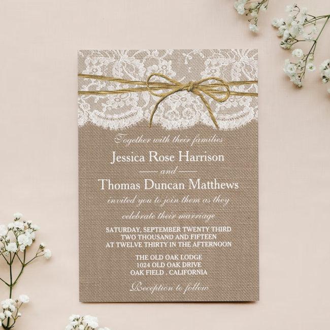 The Rustic Twine Bow Wedding Collection