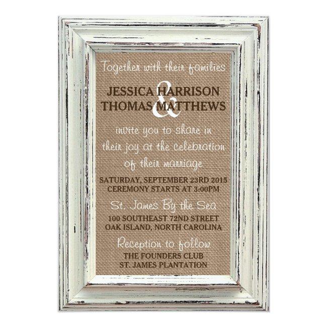 The Rustic White Frame & Burlap Wedding Collection
