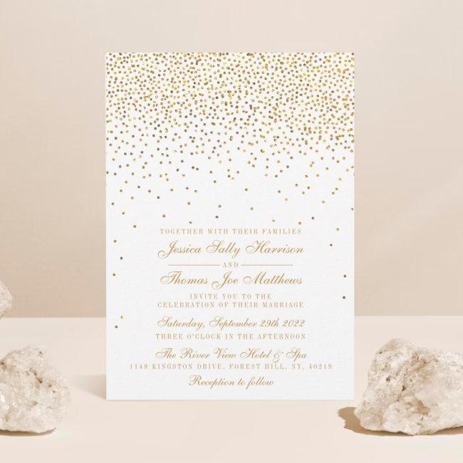 The Vintage Glam Gold Confetti Wedding Collection
