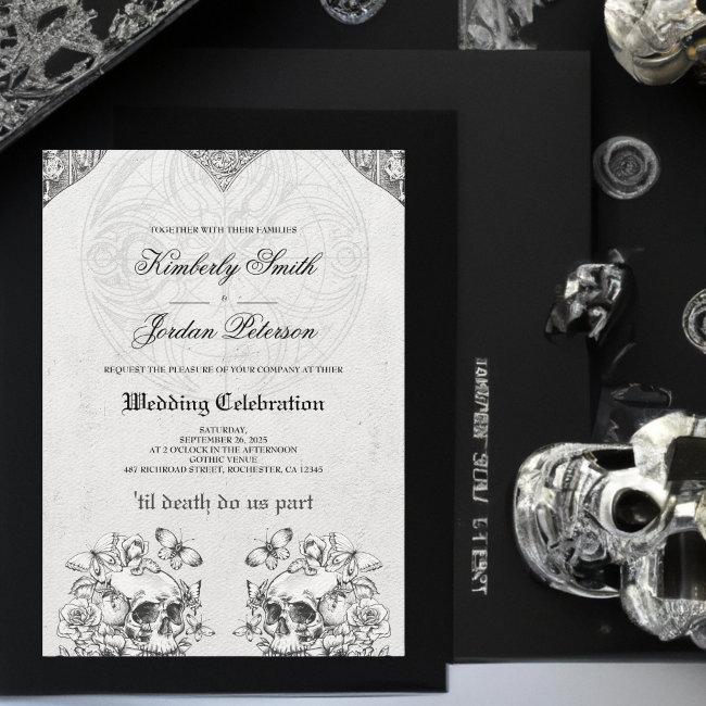 Till Death Do Us Part Gothic Wedding Black & White