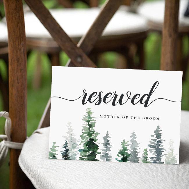 Timber Grove Wedding Reserved Seating Sign
