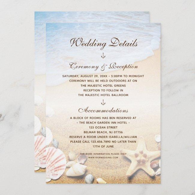 Tropical Beach Starfish Wedding Details