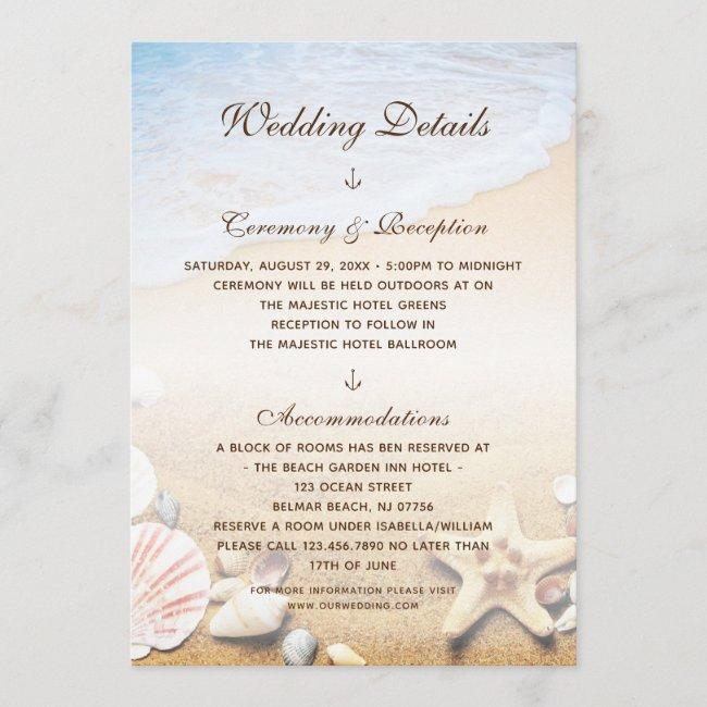 Tropical Beach Starfish Wedding Details