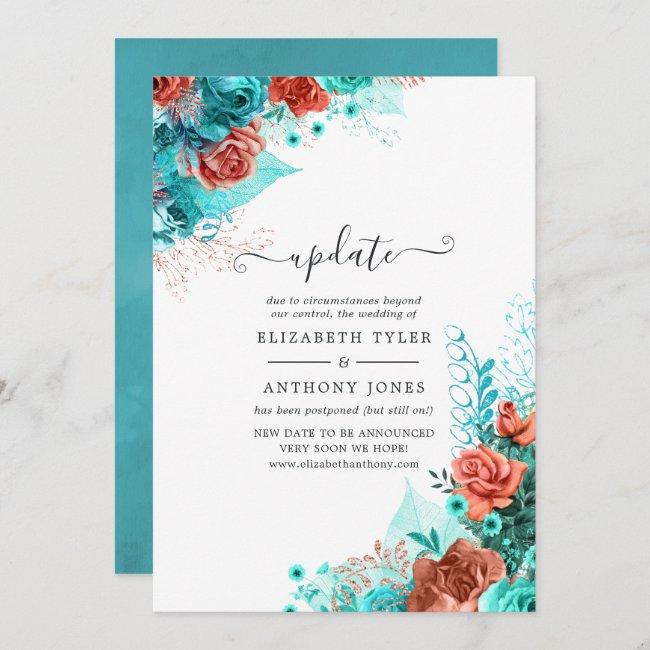 Turquoise And Coral Rustic Floral Wedding Update