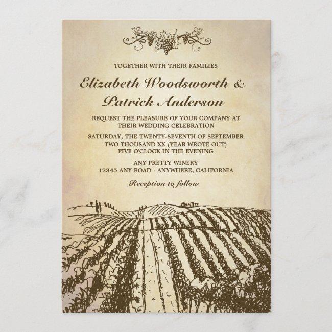 Tuscan Winery Vintage Vineyard Wedding