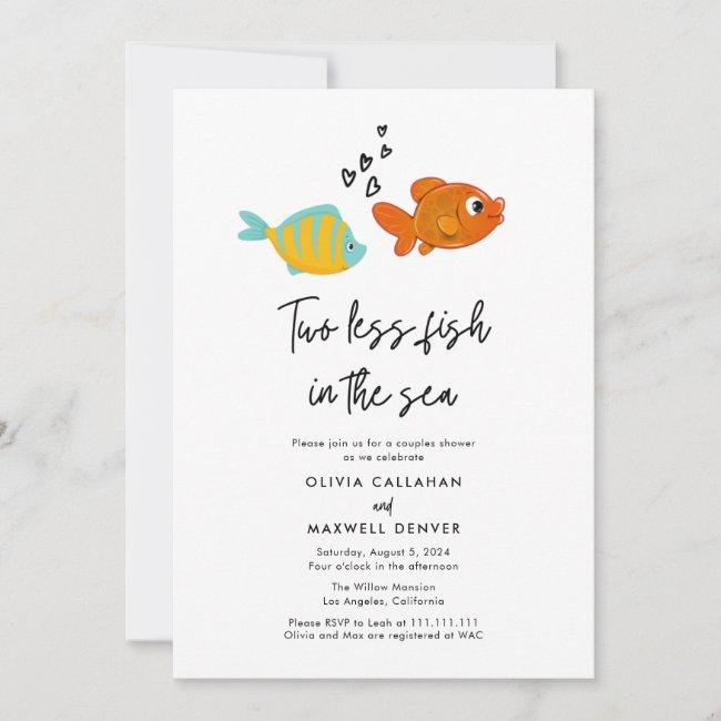 Two Less Fish In The Sea Couples Shower Invites