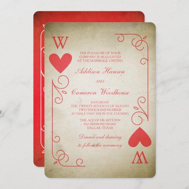 Vintage Ace Of Hearts Wedding