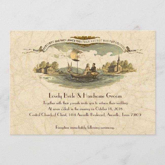 Vintage Boat Lovers Wedding --discount