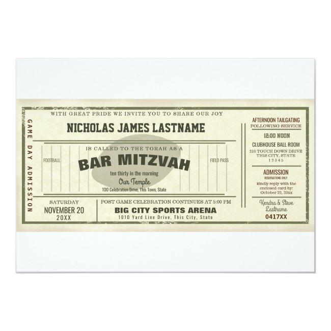 Vintage Football Pass Bar Mitzvah