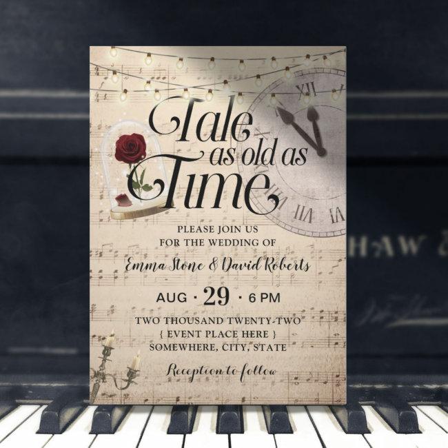 Vintage Music Notes Rose Dome Fairytale Wedding