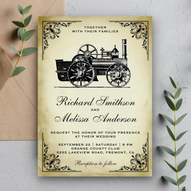 Vintage Steam Locomotive Wedding