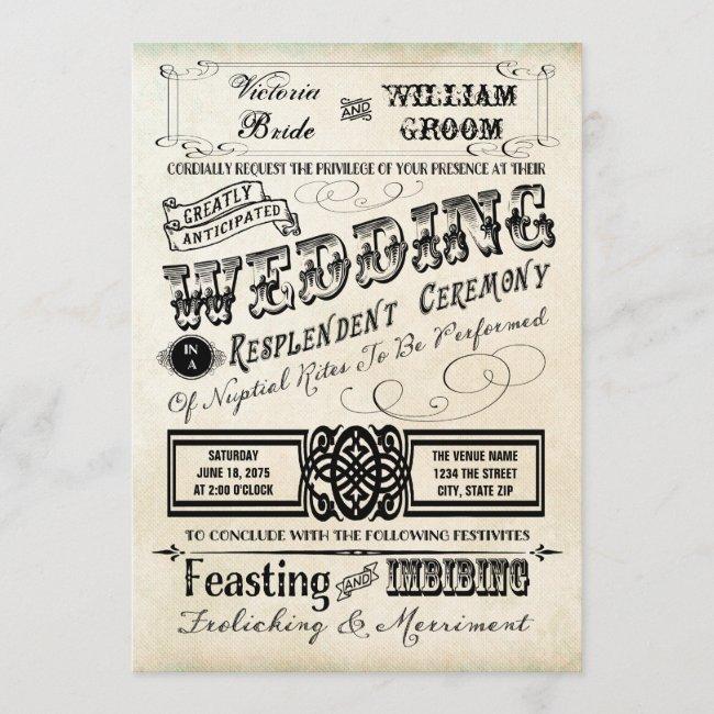 Vintage Typography Wedding