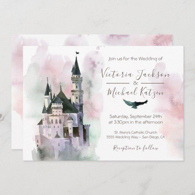Watercolor Enchanted Castle Wedding