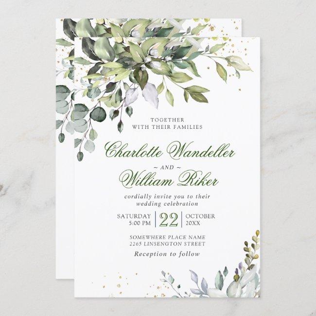 Watercolor Eucalyptus Greenery Wedding