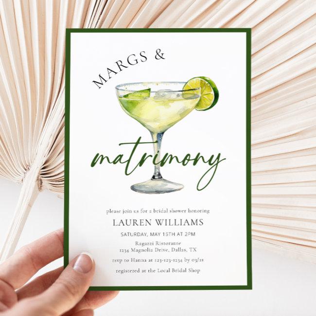 Watercolor Margarita Cocktail & Lime Baby Shower