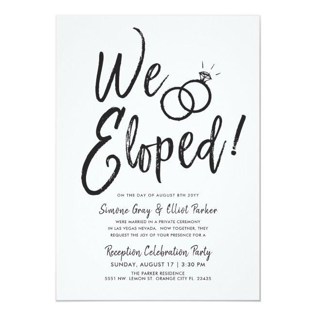 We Eloped | Minimal Post Wedding Party