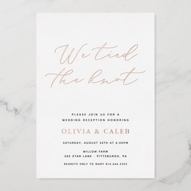 We Tied The Knot Elopement Celebration Real Foil