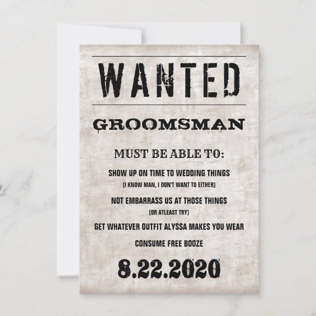 Wedding Baby Party Groomsman Proposal