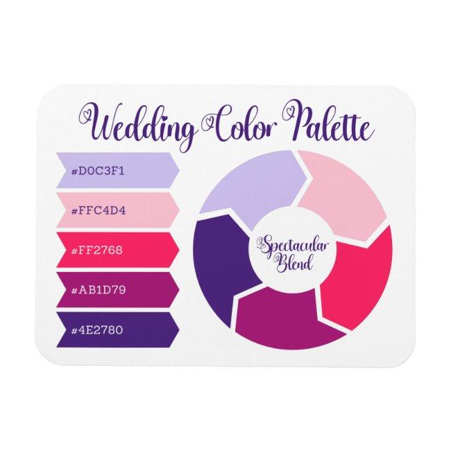 Wedding Color Palette  With Hex Color Codes Magnet