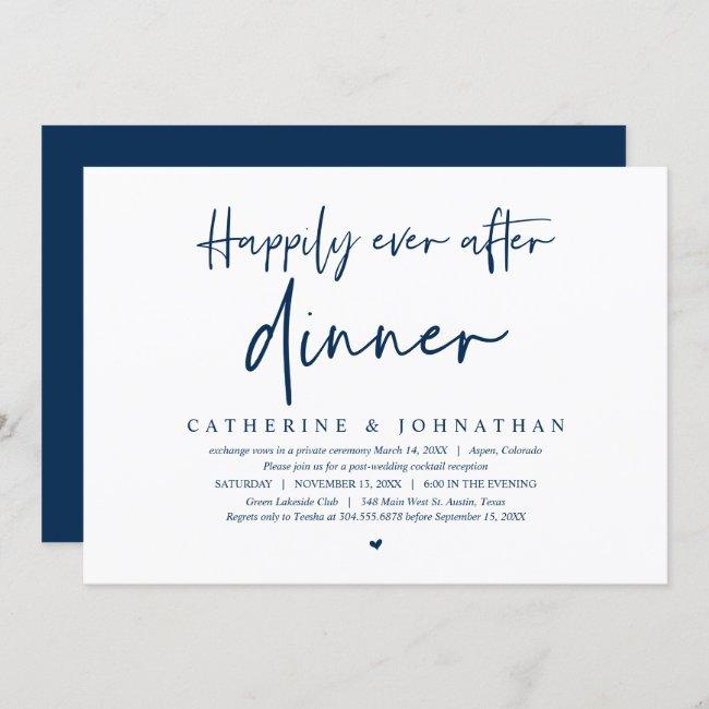 Wedding Elopement, Happily Ever After Dinner Invit