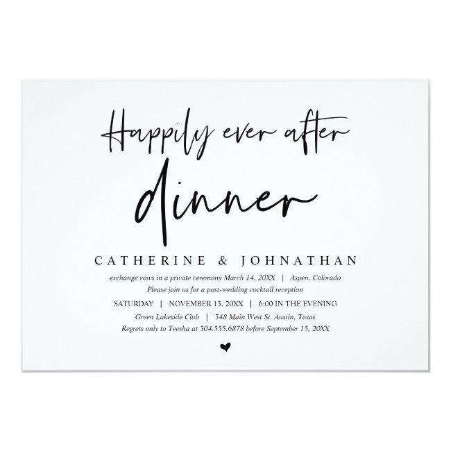 Wedding Elopement, Happily Ever After Dinner