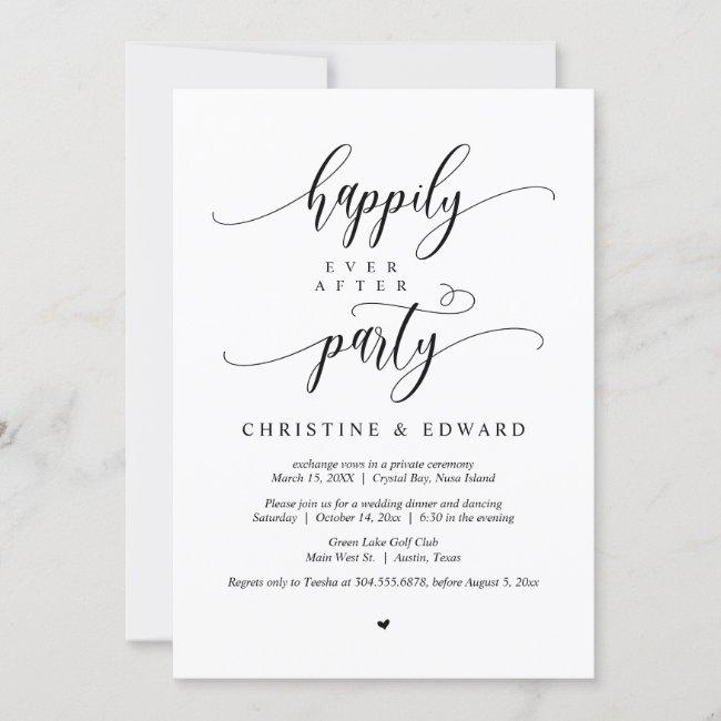 Wedding Elopement, Happily Ever After Party Invita