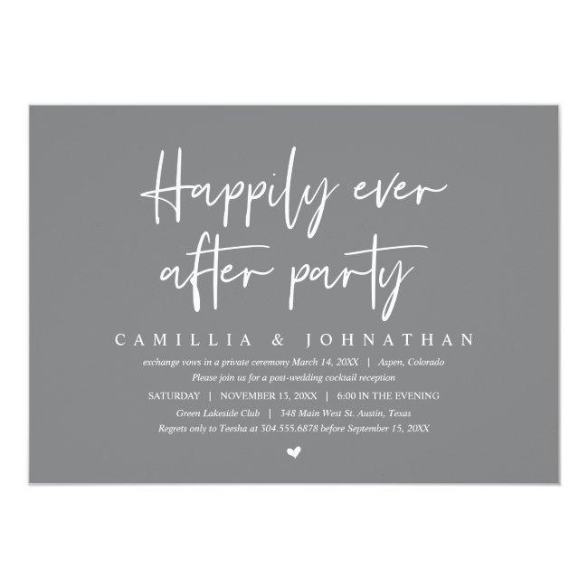 Wedding Elopement, Happily Ever After Party Invita
