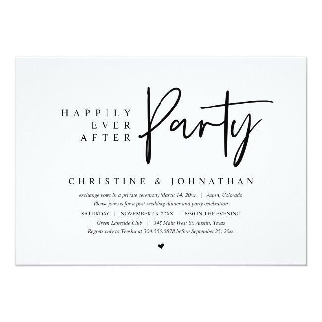 Wedding Elopement, Happily Ever After Party