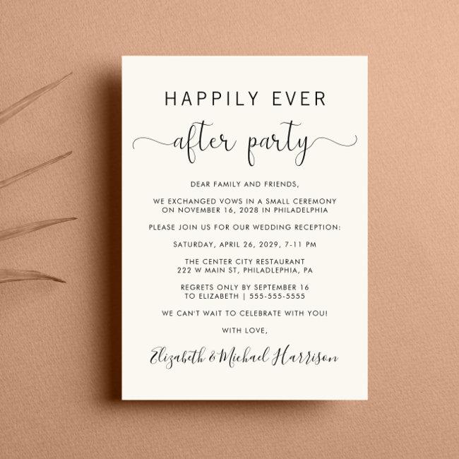 Wedding Happily Ever After Party Reception Cream