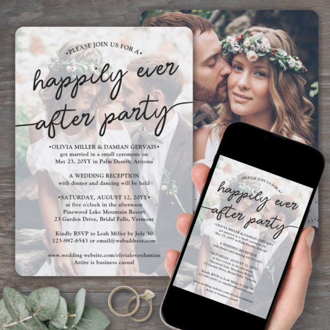 Wedding Happily Ever After Party Stylish Photo