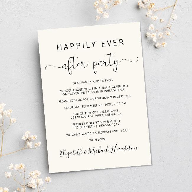 Wedding Happily Ever After Photo Cream Reception