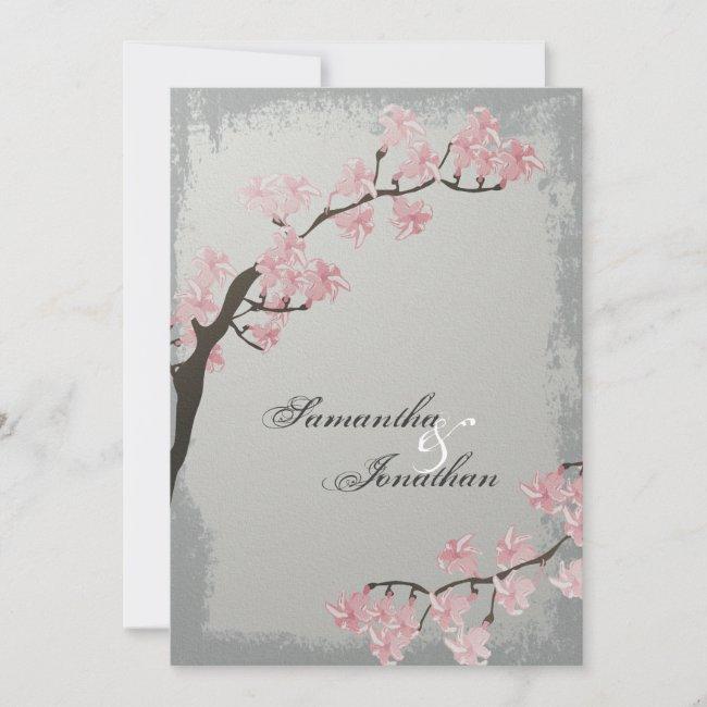 Wedding  - Elegant Grey Cherry Blossom