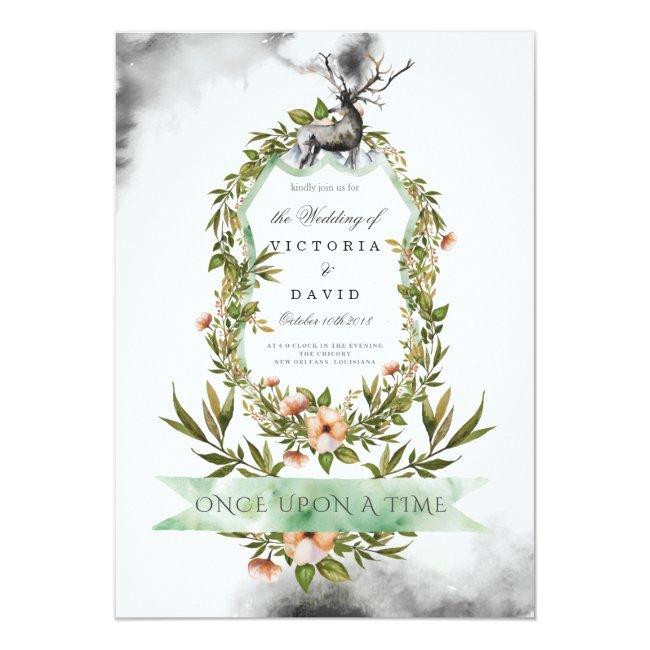 Wedding  Enchanted Forest Stag Floral