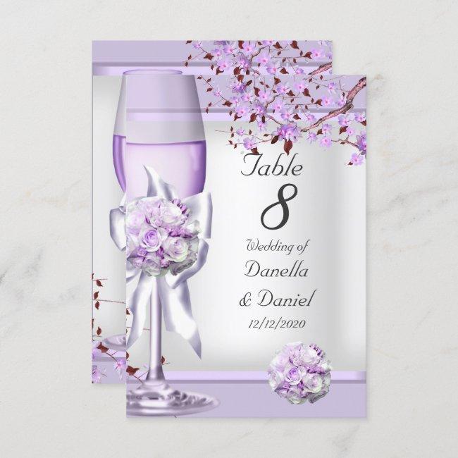 Wedding Table Number Lavender Purple Lilac 4